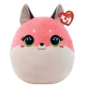 NWT TY Squish A Boo Roxie The Pink Fox Squish Large
